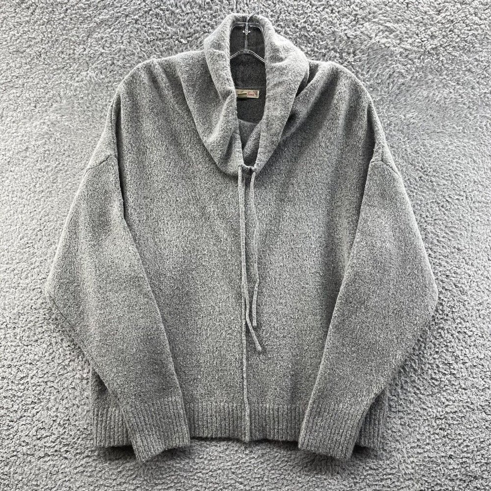 It's‎ Our Time Sweater Women's Large Grey Pullover Cowl Neck Sweater Ladies L